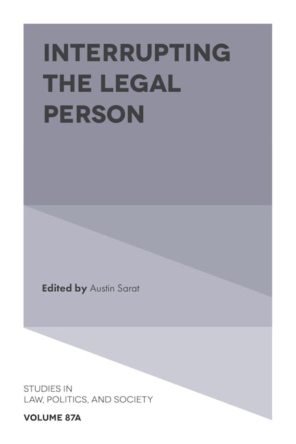 Book cover image for Interrupting the Legal Person ISBN: 9781802628647